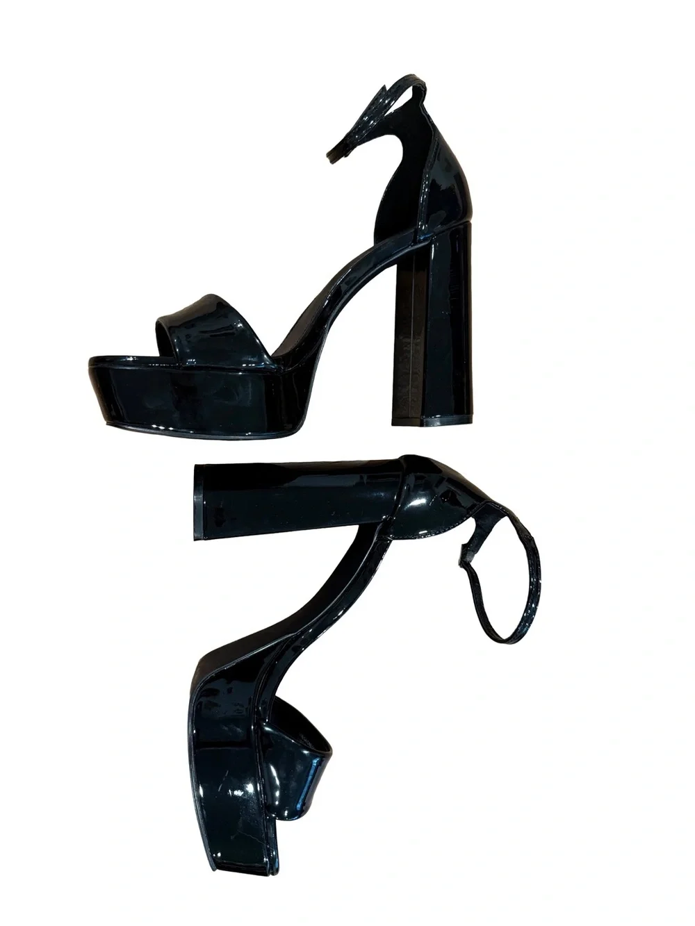Madden Girl Omega Black Platform Block Heel